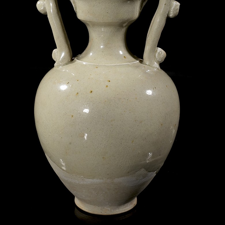 Glazed ceramic vase “Two dragons”, Tang style