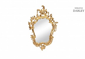 Mirror with gilded wood frame, 19th-20th century