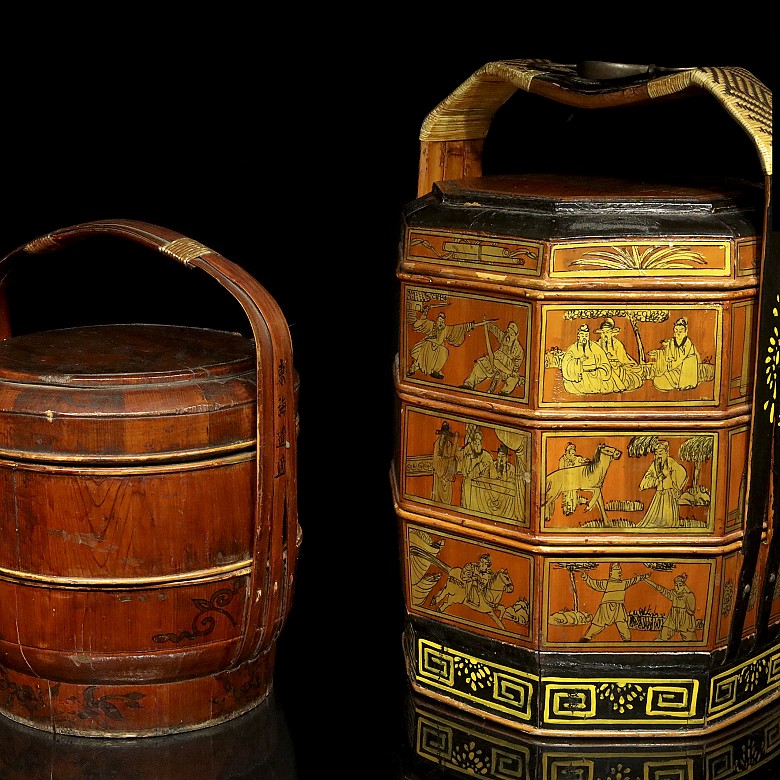 Two wedding baskets, China, 20th century