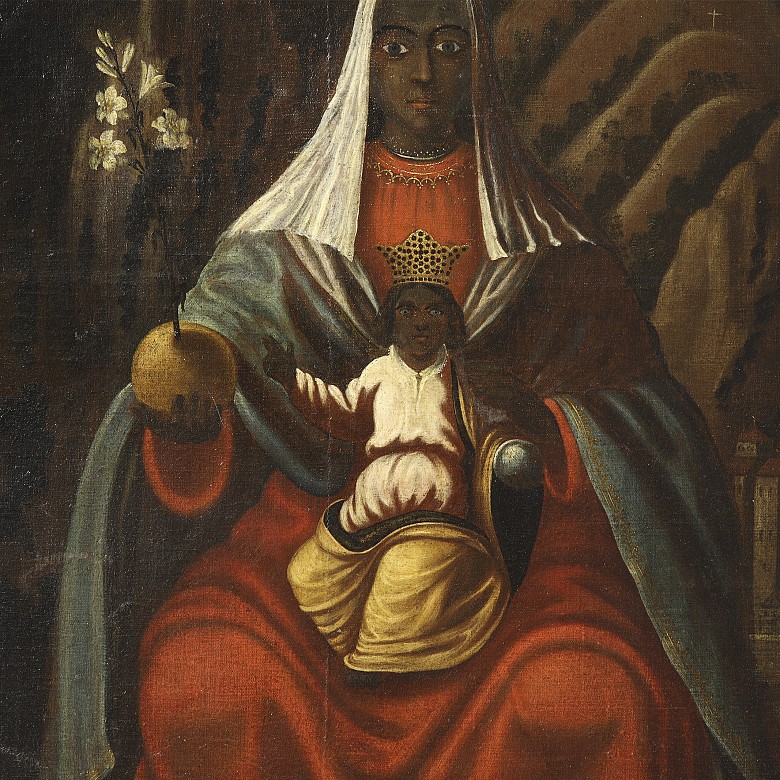 Virgen de Monserrat y el niño Jesús, s.XVIII-XIX - 1