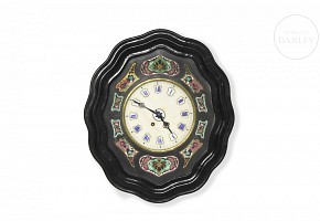 Inlaid wall clock, late 19th century