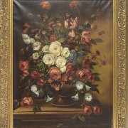 20th century Spanish School ‘Still life with flowers’