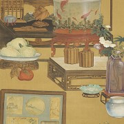 Chinese silk painting ‘Still Lifes’, Qing dynasty