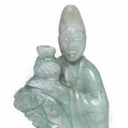 Lot of two jade figurines, 20th century