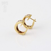 Earrings  with 0.55cts diamond in 18k yellow gold