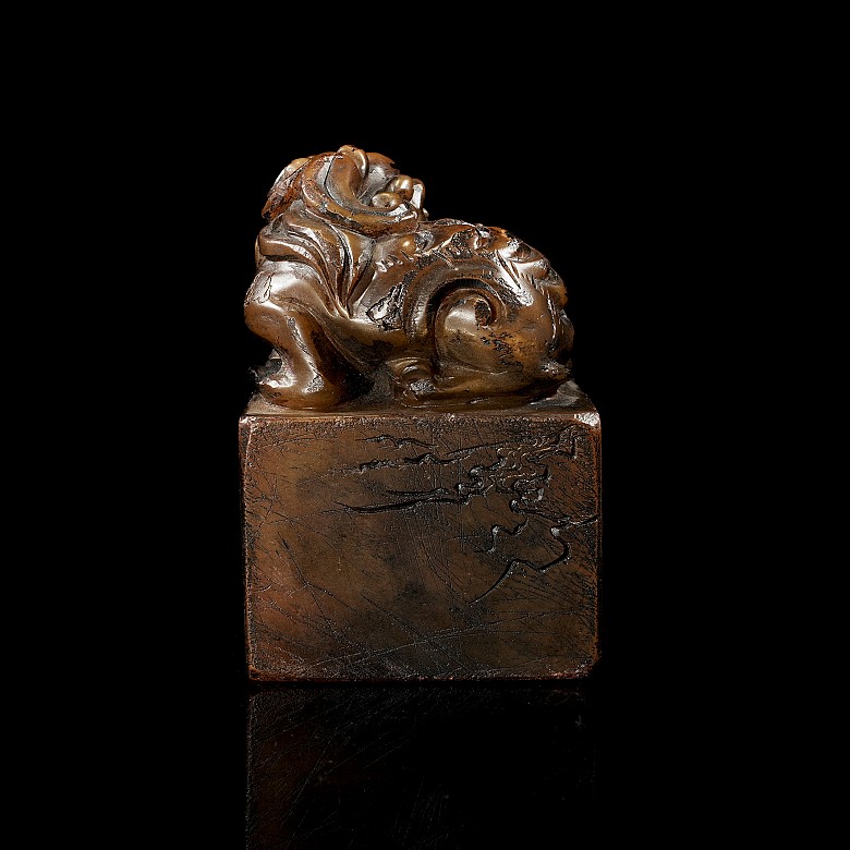 Shoushan Seal ‘Lion and Cub’, Qing dynasty