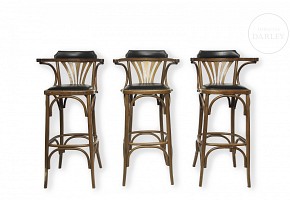 Set of bar stools, 20th century