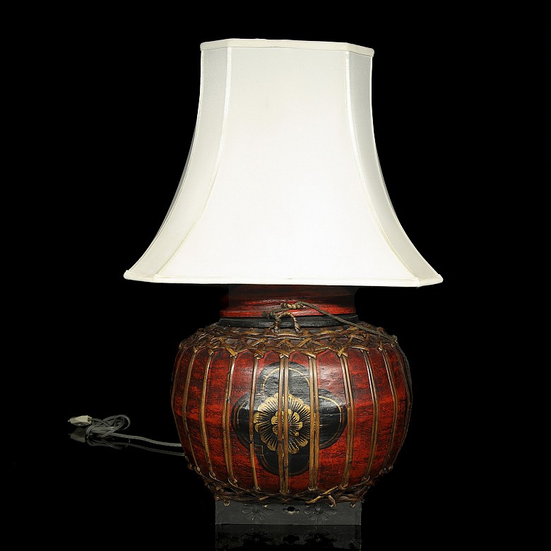 Lamp made of a rice bowl, Asia, 20th century