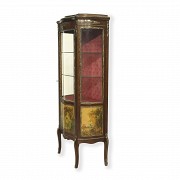 Louis XV style display cabinet in veneered wood, 20th century