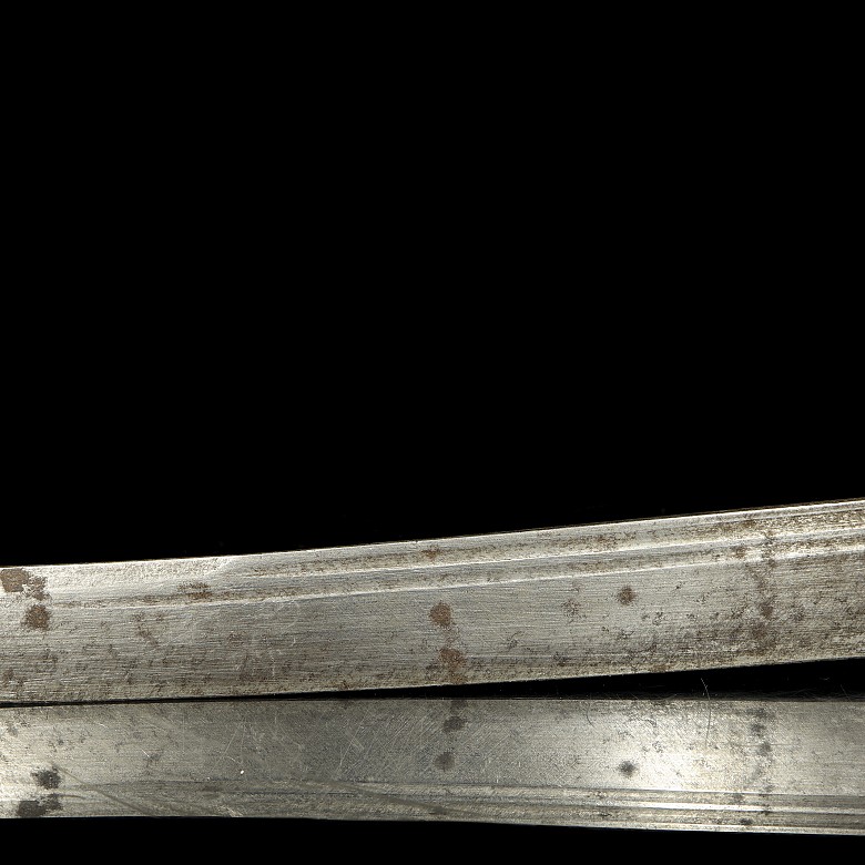 'Shuangdao’ silver-plated metal sword, 20th century