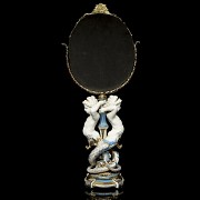 Sèvres style dressing table mirror ‘Tritones’, 20th century