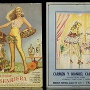 Set of small advertising posters, 20th century