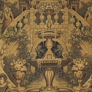 Tapestry with gallant scene, late 20th century