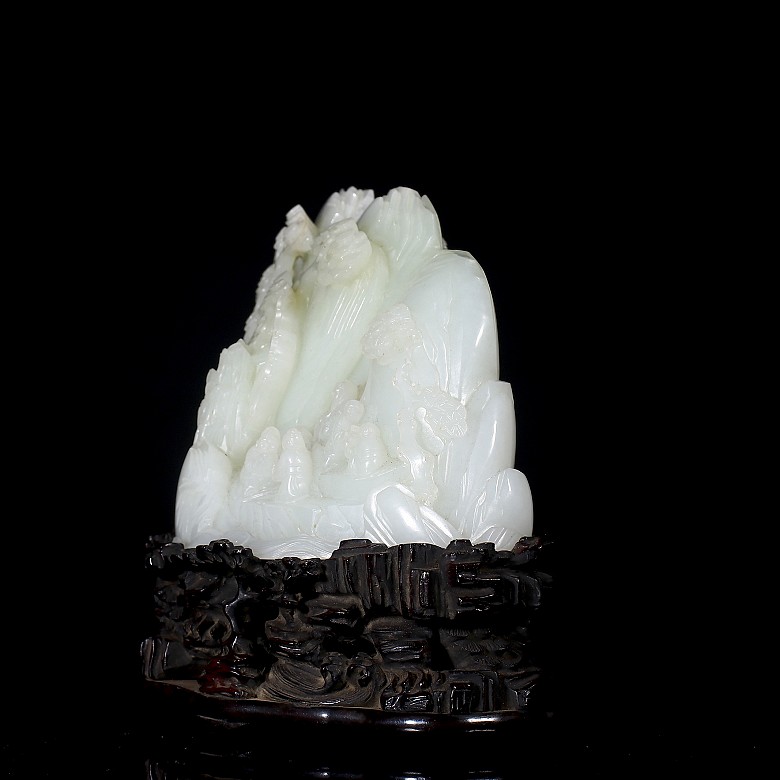 Carved white jade figurine ‘Scene’, Qing dynasty