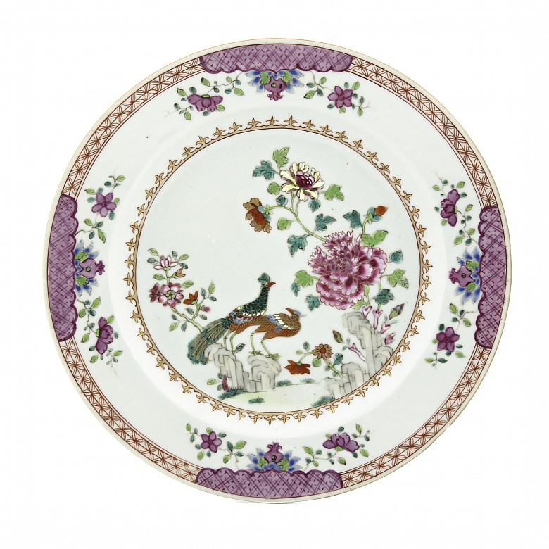 Set of four plates The Compagnie des Indes, 19th century.