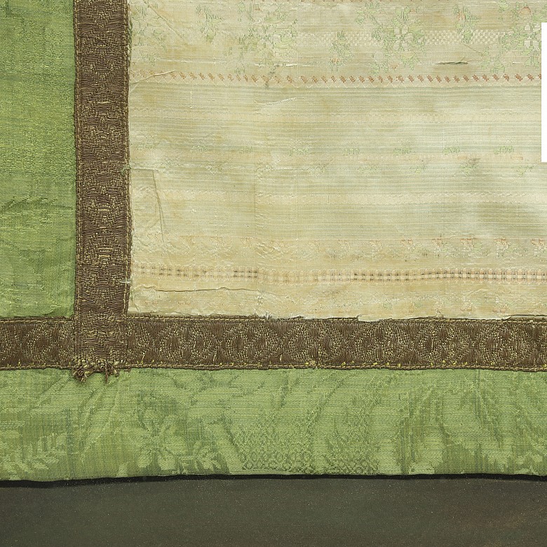 Silk fabric with trimmings, 19th century