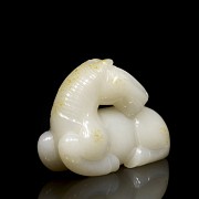 White jade figure 'horse', Qing dynasty, Qianlong