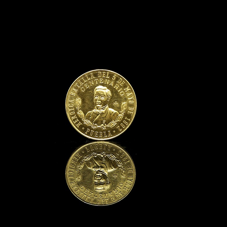 Gold coin ‘Commemorating the Heroic Battle of the 5th of May of Mexico’