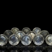 Collection of twelve Mexican silver ‘Sanborns’ dessert plates