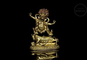 Gilded bronze figure ‘Wrathful Deity’, 18th-19th century