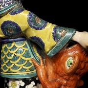 Chinese porcelain scrivener “Man with crocodile” 20th century