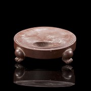 Carved red stone inkwell, 20th century