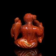 Small Chinese coral figurine 