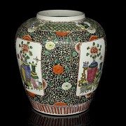 Porcelain enamelled vase, 20th century