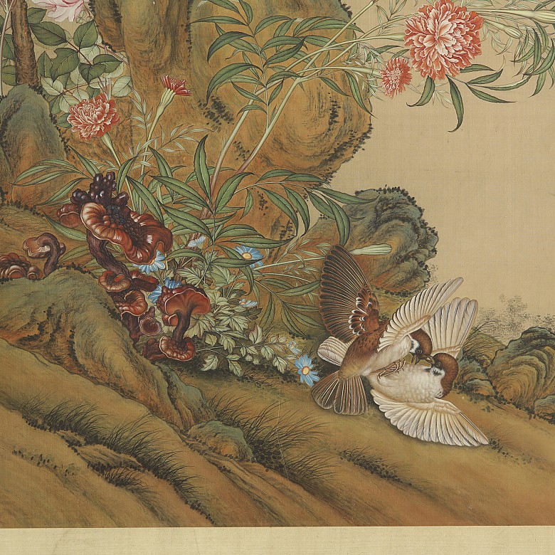 Painting “Spring Landscape”, signed Jiang Tingxi (1669-1732), Qing dynasty