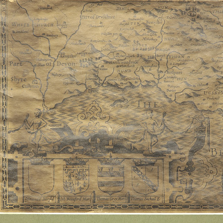 Mapa de Dorsetshire, s.XIX - XX