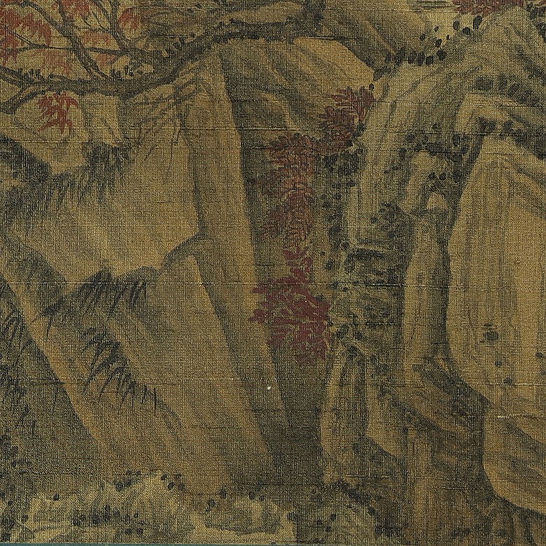 Chinese painting ‘Palace among the Mountains’, 20th century