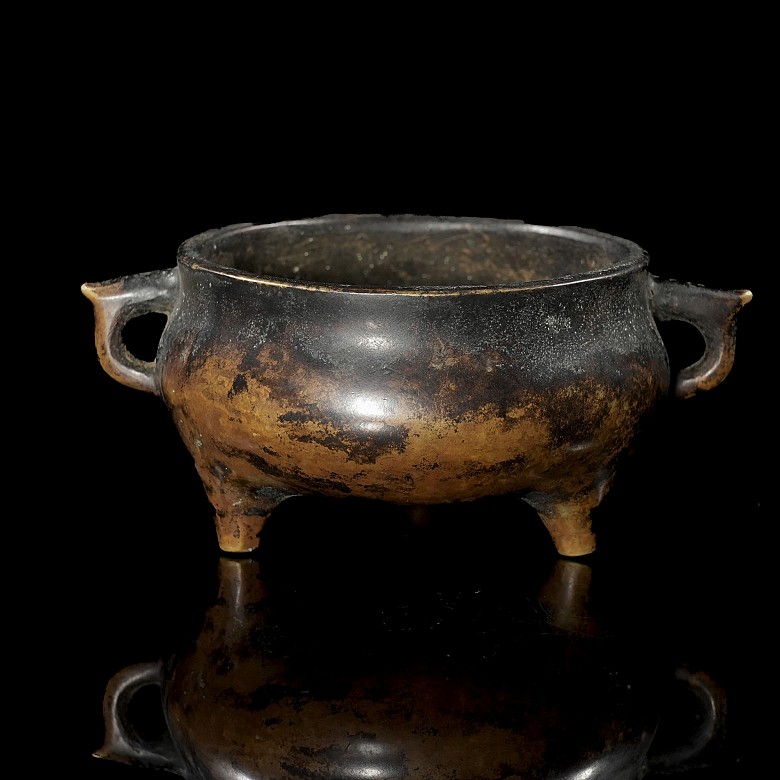 Bronze tripod censer, Qing dynasty