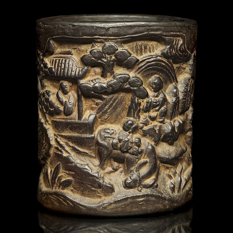 Ceramic brush container, China, 20th century