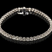 White gold and diamond rivière bracelet