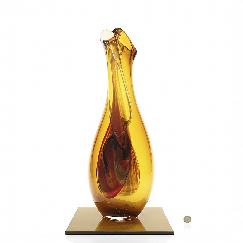 Molinary. Murano glass vase, 20th century