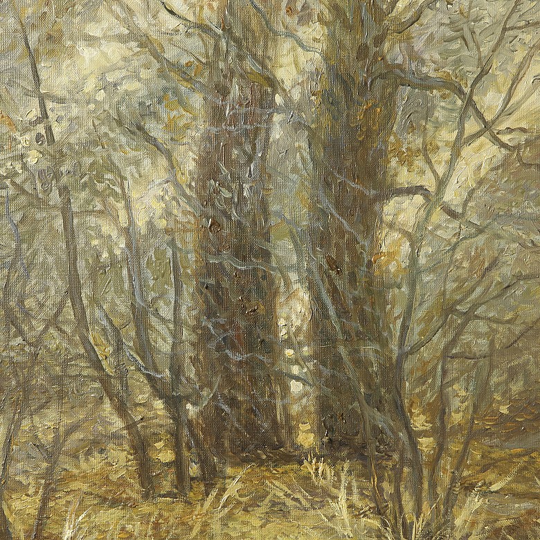 Elena Beisembinova (20th century) ‘Poplar in Autumn’, 1994