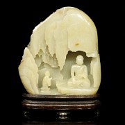 Jade in the shape of a carved mountain, 20th century