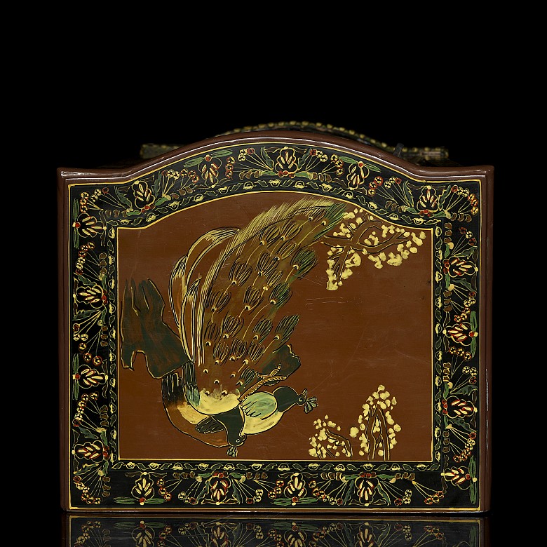 Asian lacquered wooden commode chest of drawers, 20th century - 3