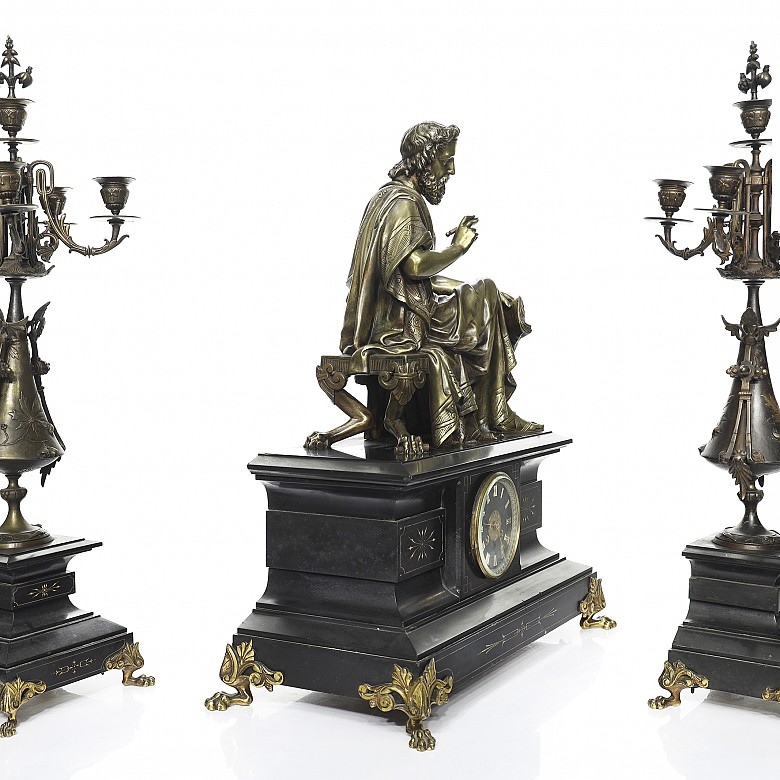 Théodore Doriot (S.XIX) Lage french table whats with candelabra.