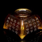 Amber glass inkwell, Qing dynasty, Qianlong