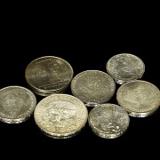 Colección de 18 monedas de plata