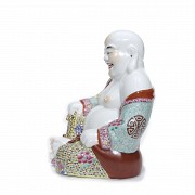 Buddha sculpture in glazed porcelain, Zeng Longsheng (1901 – 1964).