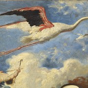 José Renau Montoro (1875-1941) ‘Angels and stork palette’