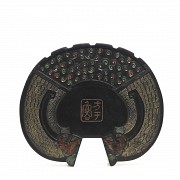 Chinese ink plate with reliefs, Qing dynasty