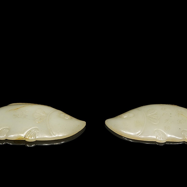 Fish-shaped jade box, Qing dynasty