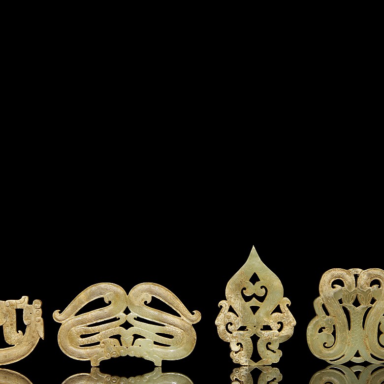 Set of four jade ornaments, Warring Kingdoms