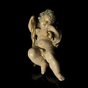 Painted cherub sculpture, 20th century