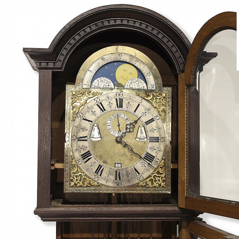 English style tall case clock, 20th century