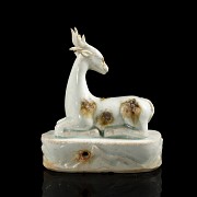 Ceramic-glazed ‘Deer’ paperweight, Song dynasty