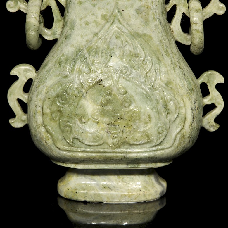 Carved stone vase ‘Dragons’, 20th century